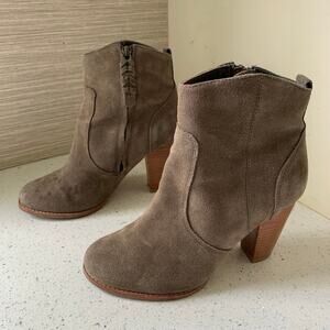 Joie Suede Ankle Bootie Taupe 7.5 US